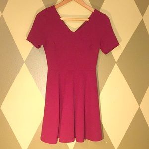 Lush Cross Back “Heart” Textured Skater Dress Size Large